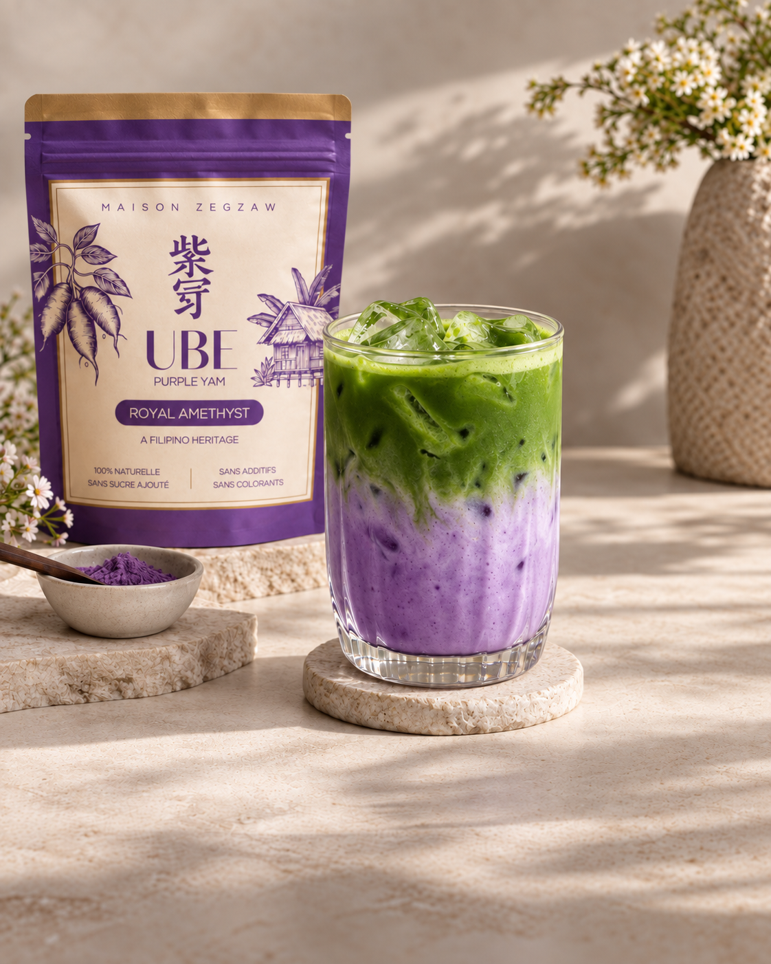 Ube Matcha Latte : recette facile au vrai ube philippin