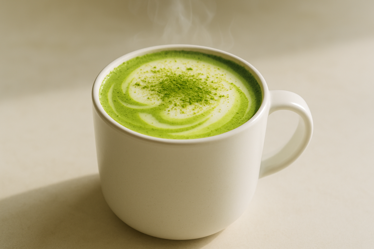 Velvet Glow a Hot White Chocolate Matcha